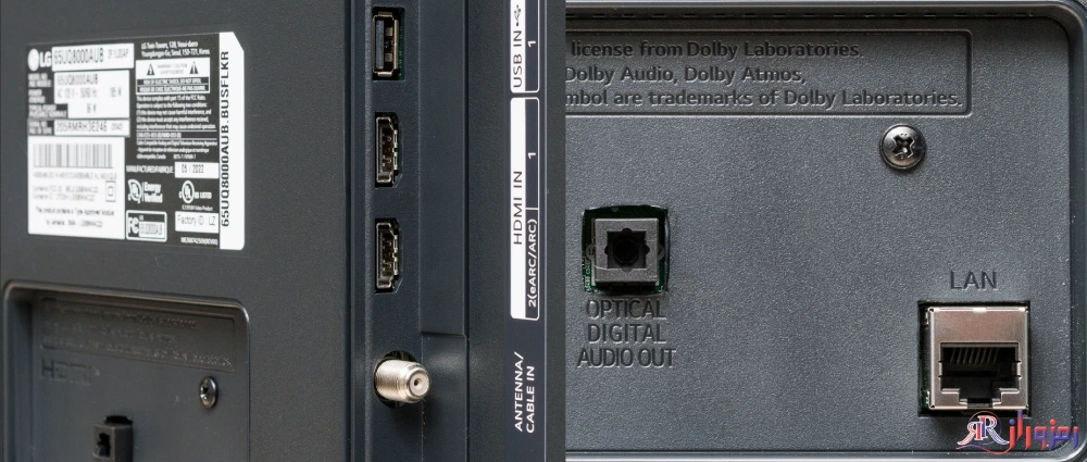 ورودی های تلویزیون ال جی 55UQ8000